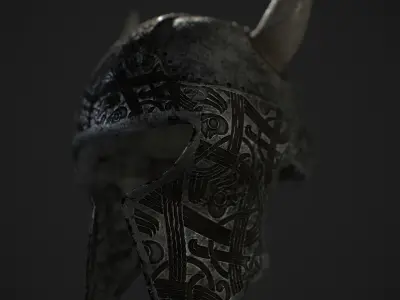 Medieval Viking Helmet Free low-poly 3D model