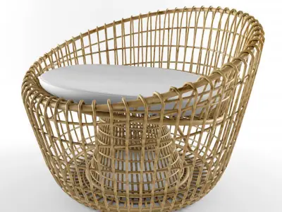 bamboo chair 3D model purchase
