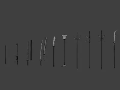 Wushu Weapons Collection 3D model