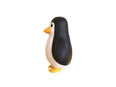 Cartoon Penguin v002 Low-poly 3D model