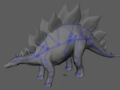 Stegosaurus- Maya Low-poly 3D model