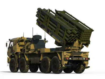 MLRS bicaliber complex Vozrozhdenie 3D model