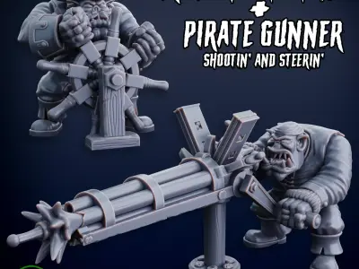Pirate Orc Driver and Gunner 3D print model