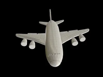 ICON AIRPLANE Low-poly 3D model