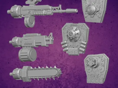 Bat Accesories Collection Kit For Action Figures 3D print model