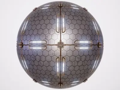 PBR Sci-Fi Texture Pack 08 Low-poly 3D model