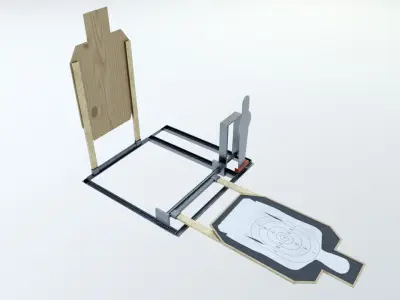 Police Shooting Target Low-poly 3D model