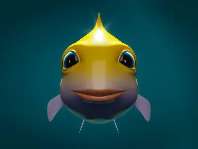 Small Fish Animated Low-poly 3D model