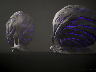 Land snail2 - Game Ready Low-poly 3D model Low-poly 3D model