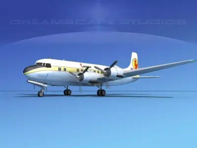Douglas DC-6 Caribair 3D model