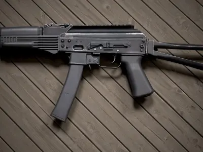 PP-19 Vityaz Low-poly 3D model