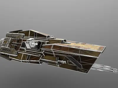 42Scipio-Africanus star wars spaceship Low-poly 3D model