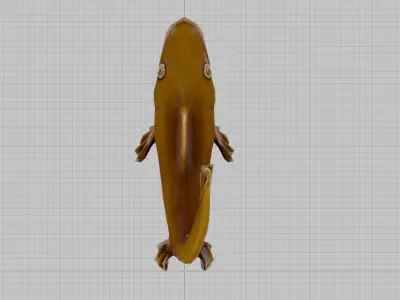 Porcelain Fish Gold Red - The Witcher 3 Blood and Wine Free low-poly 3D model