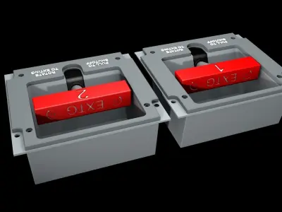 EMBRAER E1 OVERHEAD - DUMMY FIRE LEVER MECHANISM 3D print model