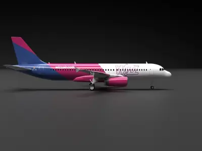 Airbus A320 WizzAir Livery 3D model