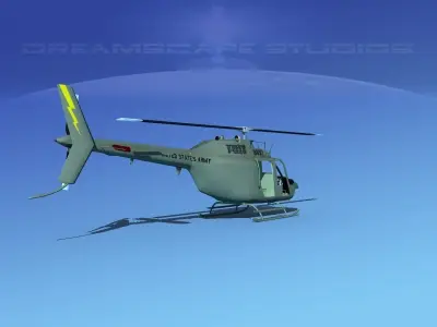 Bell OH-58B US Army 1 3D model