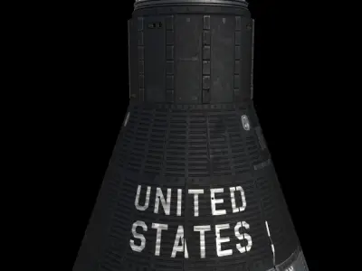 High quality 3d model Mercury-Redstone rocket 3D model