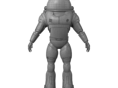 3D Model of Buzz Lightyear Textured Rigged Animated 360 3D model