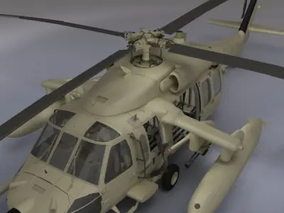Battlehawk Military Helicopter 3D model