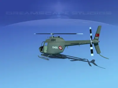 Bell OH-58B Turkish Army 3D model