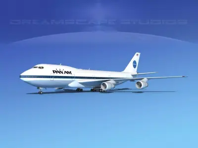 Boeing 747-100 Pan Am 1 3D model