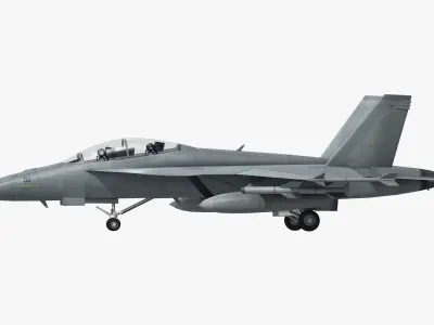 F A-18 EF SuperHornet Low-poly 3D model