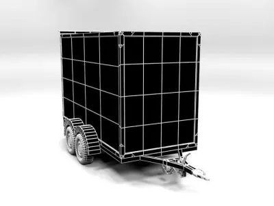 CAR TRAILER 2 LOWPOLY Low-poly 3D model