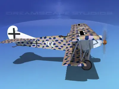 Fokker D-VII V01 Luftwaffe 3D model
