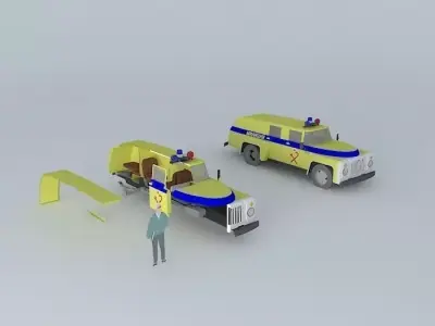 Fictional Soviet Police Car Free 3D model