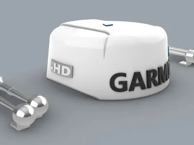 Ship Radar Set - 5 Models Low-poly 3D model