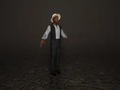 Low Poly Historic African Americans Low-poly 3D model