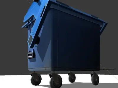 Garbage container with ragdoll settings Free low-poly 3D model
