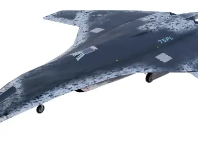 Lockheed NGAD deux concept fighter Free 3D model