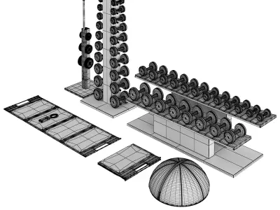 PENT luxury fitness equipment part 3 Black 3D model