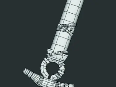 sword game ready asset Low-poly 3D model