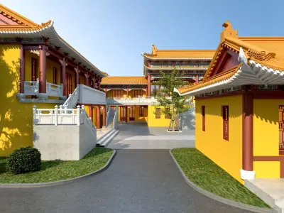 temple Low-poly 3D model