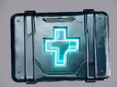 Futuristic Health Pack Energy Loot Box Low-poly 3D model