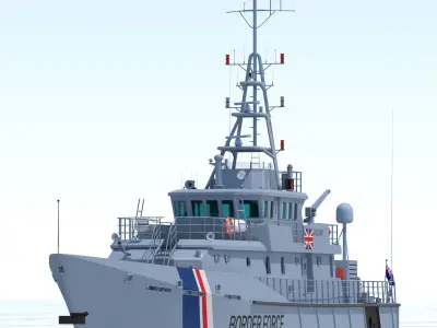 UKBA 42m Customs Cutter 3D model