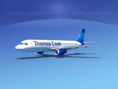 Airbus A320 LP Thomas Cook Airlines Low-poly 3D model