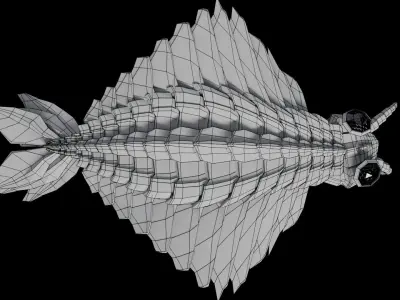 Anomalocaris Canadensis Low-poly 3D model