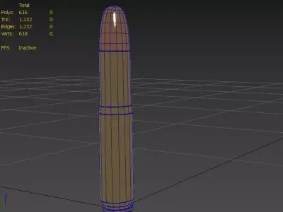 112x60mm Schuler Ammo Low-poly 3D model