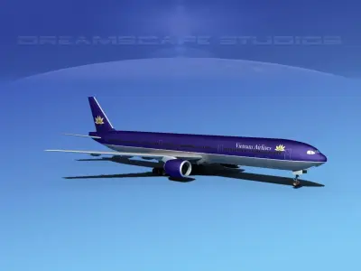 Boeing 777-300 Air Vietnam 3D model