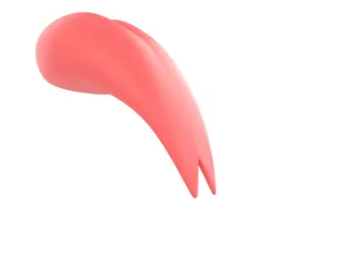 Snake Tongue Low-poly 3D model