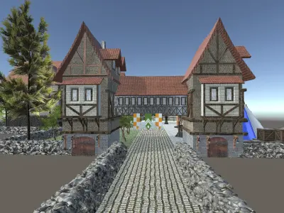 Medieval Town Complete Unity Pack Free low-poly 3D model