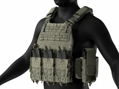 THOR NFM PLATE CARRIER Low-poly 3D model