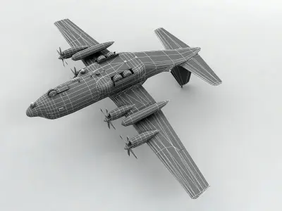 Lockheed AC-130W Stinger II Aircraft Low-poly 3D model