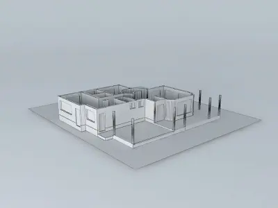 house view construction Free 3D model