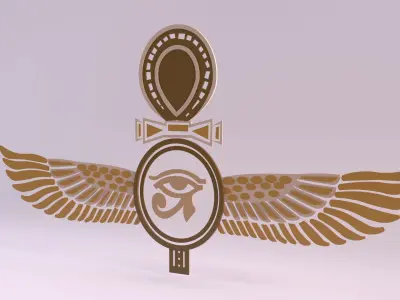 Egyptian Symbols - 013 Low-poly 3D model