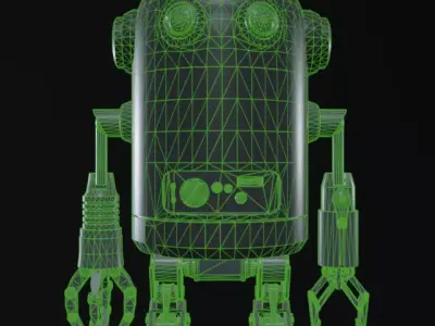 Robot Low-Poly Game Ready Model Low-poly 3D model Low-poly 3D model