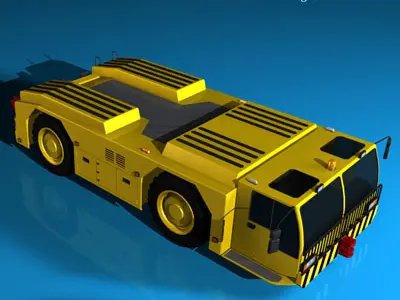 Airport tow tractor 3D model